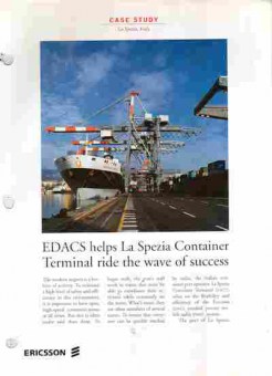 Буклет Ericsson EDACS helps La Spezia Container Terminal ride the wave of success, 55-169, Баград.рф